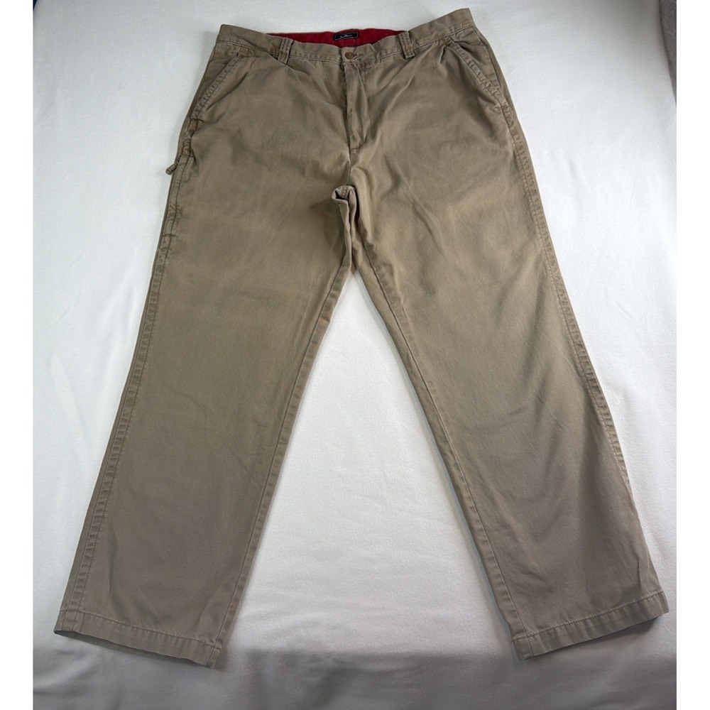 Dockers Khaki Pants Men's 38x32 Beige 100% Cotton Straight Leg Casual Chinos
